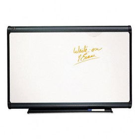 Premium Dry-Erase Board, Porcelain/Steel, 72 x 48, White/Gray Framequartet 