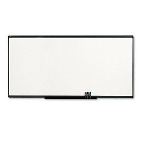 Premium Dry-Erase Board, Porcelain/Steel, 96 x 48, White/Gray Framequartet 