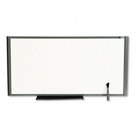 Workstation Total Dry Erase Board, 36 x 18, White, Gray Framequartet 