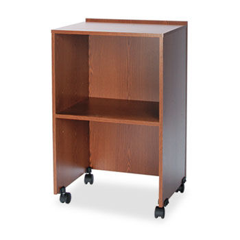 Lectern Base/Media Cart, 21-1/4w x 17-1/2d x 33-3/4h, Medium Oaksafco 