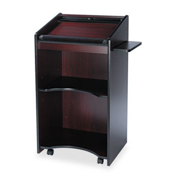 Executive Mobile Lectern, 25-1/4w x 19-3/4d x 46h, Mahoganysafco 