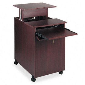 Safco 8925MH - Deluxe Mobile/Projector Stand, 4-Shelf, 21-1/2 x 30-7/8 x 30-1/4, Mahogany