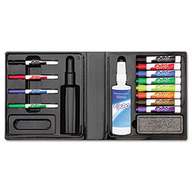 Dry Erase Marker/Eraser/Cleaner, Chisel/Fine, Assorted, 12/Setexpo 