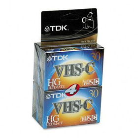 TDK 38623 - High Grade VHS-C Camcorder Videotape Cassette, 30 Minutes, 4/Packtdk 