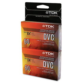 Superior Grade DVC Camcorder Videotape Cassette, 60 Minutes, 2/Pack