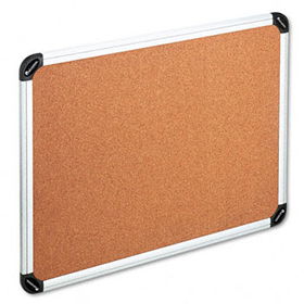 Cork Board with Aluminum Frame, 24 x 18, Natural, Silver Frameuniversal 