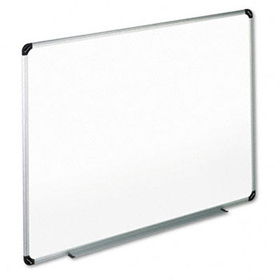 Magnetic Dry Erase Board, Melamine, 48 x 36, White, Aluminum/Plastic Frameuniversal 