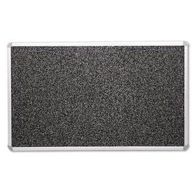 Recycled Rubber-Tak Tackboard, 96 x 48, Black w/Aluminum Framebalt 