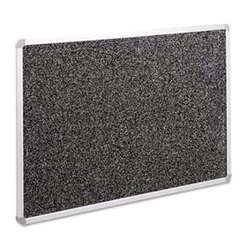 Recycled Rubber-Tak Tackboard, 36 x 24, Black w/Aluminum Framebalt 