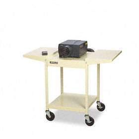 Quartet OT2129Q - Adjustable Overhead Projector Cart, 4-Shelf, 39w x 20d x 29h, Putty