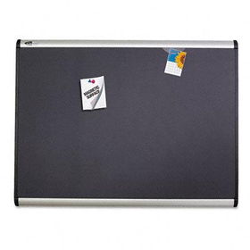 Prestige Plus Magnetic Fabric Bulletin Board, 72 x 48, Aluminum Framequartet 