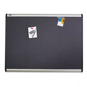 Prestige Plus Magnetic Fabric Bulletin Board, 48 x 36, Aluminum Framequartet 