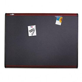 Prestige Plus Magnetic Fabric Bulletin Board, 72 x 48, Mahogany Framequartet 