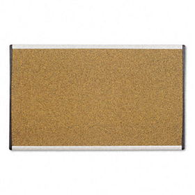 Cubicle Arc Frame Colored Cork Board, 18 x 30, Tan, Aluminum Framequartet 