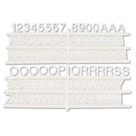 Tabbee Sign Characters, Tab, White, 3/4""h, 258/Set