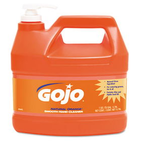 GOJO 094504 - NATURAL ORANGE Smooth Hand Cleaner, 1 gal, Pump Dispenser,Citrus Scent, 4/Cartongojo 