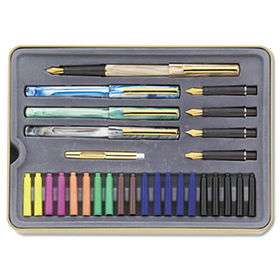 Staedtler 899SM5V - Calligraphy Set, Black/Blue/Brown/Pink/Green/Orange/Yellow Inkstaedtler 