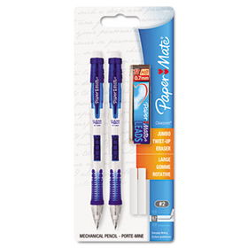 Clear Point Mechanical Pencil, 0.7 mm, Assorted, 2/Setpaper 