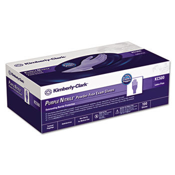 KIMBERLY-CLARK PROFESSIONAL* 55081 - STERLING PURPLE NITRILE Exam Gloves, Small, Purple, 100/Box