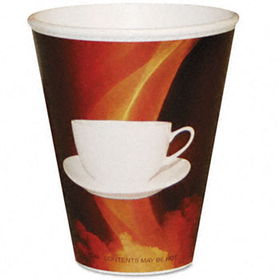 Boardwalk HCL16STE160 - Paper Wrapped Foam Hot Cups, 16 oz., Black & White, 160/Cartonboardwalk 