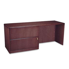 HON 92748LNN - 92000 Series Left Pedestal Credenza with Lateral File, 72w x 24d, Mahoganyhon 