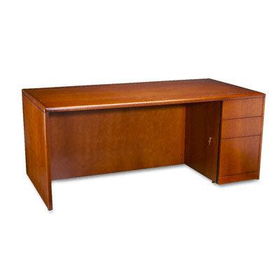 HON 92787RJJ - 92000 Series Desk, Full-Height Right Pedestal, 72w x 36d, Henna Cherryhon 