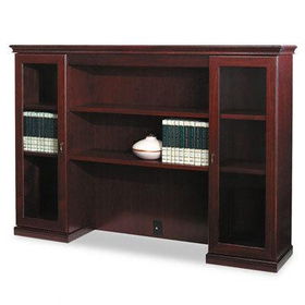 Star Quality Office Furniture ON3172151CY - Orion Collection Hutch Top/Shelf Components, 72w x 15d x 50h, Mahoganystar 