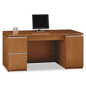 Bush 5000308200 - Milano Collection Kneespace Credenza, 66w x 23-3/8d x 30-1/2h, Golden Anigrebush 