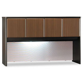 Bush WC25561 - Series A Hutch, 60w x 13-7/8d x 36-1/2h, Sienna Walnut/Bronzebush 