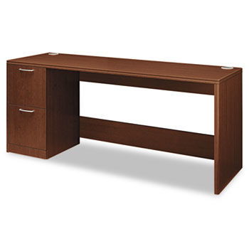 Attune Series Left Pedestal Credenza, 72w x 24d x 29-1/2h, Shaker Cherryhon 