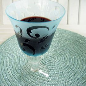 Recycled Glass - Etch Blue -14 oz. Wine Goblet Case Pack 36recycled 