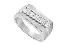 Mens CZ Sterling Silver Ringmens 