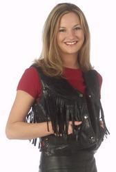 2X FRINGED LEATHER VESTfringed 