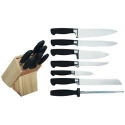 Forged Gourmet Cutlery Set, Wood Block, 8 Pieceforged 