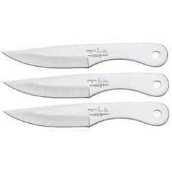 Thrower Triple Set, 3.13 in. Blade, Plain, Leather Sheaththrower 