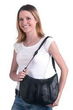 LTHR SHOULDER BAG SIDE ZIP