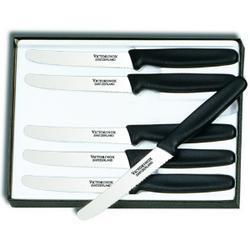 6-Piece Steak Set, Wavy, Round Tip, Black Nylonpiece 