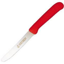 Serrated Tomato Knife, Red, 4.25 in., Matching Sheathserrated 