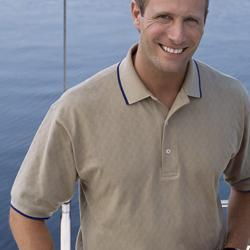 Outer Banks argyle textured pique sport shirt men Color: NAVY / WHITE 2XLouter 