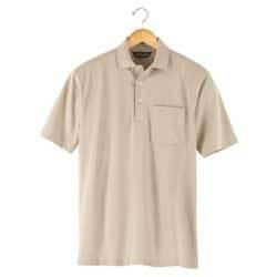 Outer Banks cotton pique sport shirt with pocket Color: PUTTY 3XLouter 