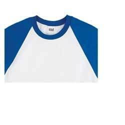 Anvil 3/4-length raglan sleeve baseball tee Color: WHITE / ROYAL MDanvil 