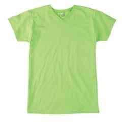 Anvil women's cotton v-neck tee Color: KEY LIME XLGanvil 