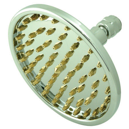 Kingston Brass 6 in. Diameter Brass Rain Drop Shower Head K126A4, Chrome with Polished Brass Accentskingston 