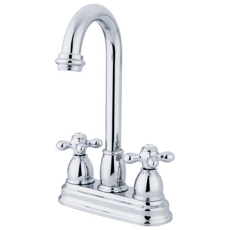 Kingston Brass Two Handle 4 in. Centerset Bar Faucet KB3491AX, Chromekingston 