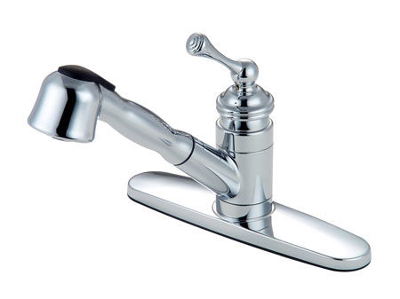 Kingston Brass Mono Deck Mount Kitchen Faucet KB3891BL, Chromekingston 