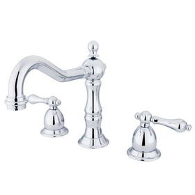 Kingston Brass Two Handle 8 in. to 16 in. Widespread Lavatory Faucet with Brass Pop-up Drain KS1971AL, Chromekingston 