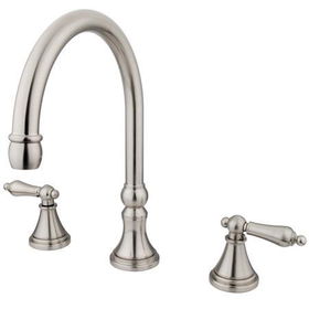 Kingston Brass Two Handle 8 in. to 16 in. Widespread Roman Tub Filler KS2348AL, Satin Nickelkingston 