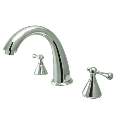 Kingston Brass Two Handle 8 in. to 16 in. Widespread Roman Tub Filler KS2361BL, Chromekingston 