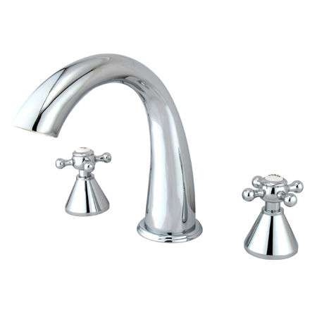 Kingston Brass Two Handle 8 in. to 16 in. Widespread Roman Tub Filler KS2361BX, Chromekingston 