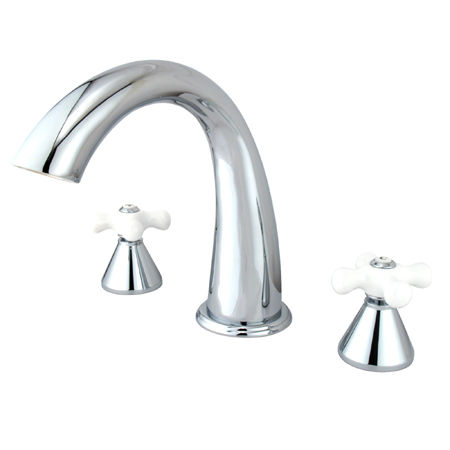 Kingston Brass Two Handle 8 in. to 16 in. Widespread Roman Tub Filler KS2361PX, Chromekingston 